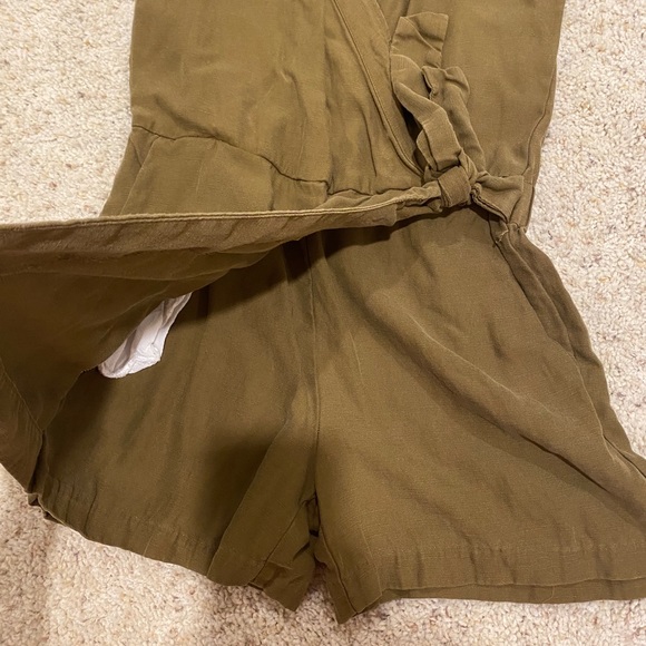 MANGO Dirty Green Skort Romper - Picture 4 of 5